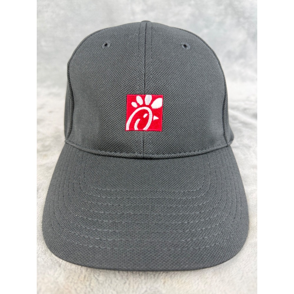 Chick-fil-A Hat Baseball Cap Unisex One Size Gray Excellent Oobe Team Style Mesh